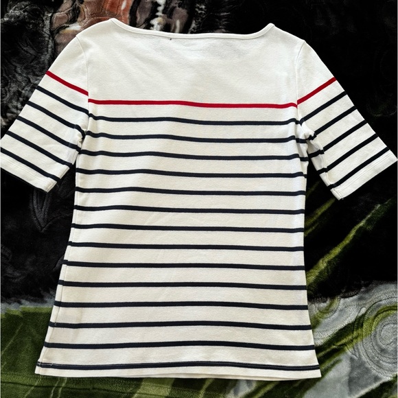 Tommy Hilfiger White Blouse with Stripes Medium - Picture 3 of 3